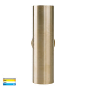 HV1057GU10T Tivah Up & Down Wall Pillar Light Solid Brass