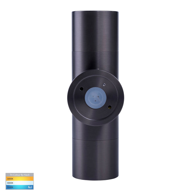 Tivah 12v Up & Down Wall Pillar Light Graphite Coloured with 5w CCT MR16