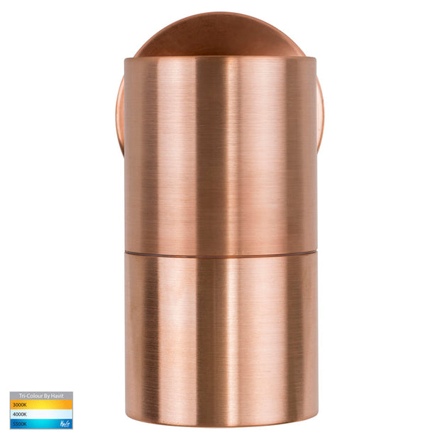 HV1117MR16T Tivah 12v Single Fixed Wall Pillar Light Solid Copper