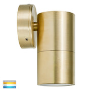 Tivah Single Fixed Wall Pillar Light Brass with 9in1 CCT GU10