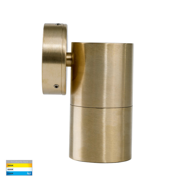 Tivah Single Fixed Wall Pillar Light Solid Brass with 5w CCT MR16