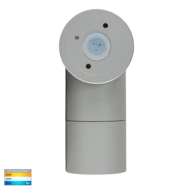 Tivah Single Adjustable Wall Pillar Light Silver with 9in1 CCT GU10