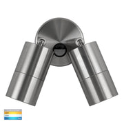 Tivah Double Adjustable Sensor Wall Pillar Light 316 Stainless Steel with 9in1 CCT GU10