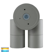 Tivah Double Adjustable Wall Pillar Light Silver with 9in1 CCT GU10