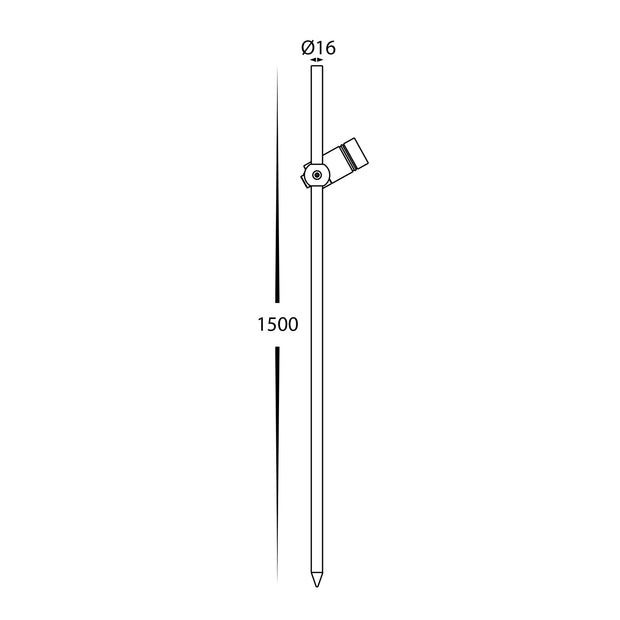 Lille 1500mm Post to suit HV1441T-BLK Black