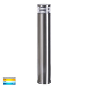 Maxi 240v Louvred Bollard Light 316 Stainless Steel -600mm with 9w CCT E27