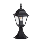 Newark Pillar Light Black 8w E27 Warm White