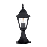 Newark Pillar Light Black 8w E27 Warm White