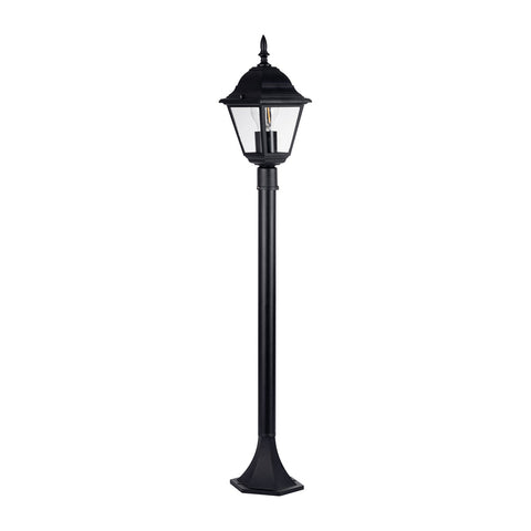 Newark 1000mm Post Light Black 8w E27 Warm White