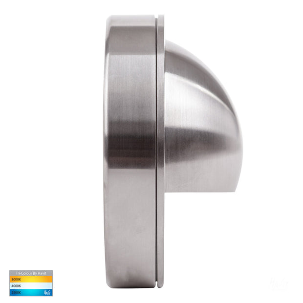 Pinta Surface Mounted 2.3w CCT 12v Step Light with Eyelid 316 Stainless Steel