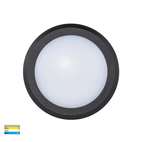 Nava 12V 5w 3CCT Surface Mounted Step Light Open Face Black
