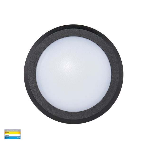 Nava 12V 5w 3CCT Surface Mounted Step Light Open Face Black