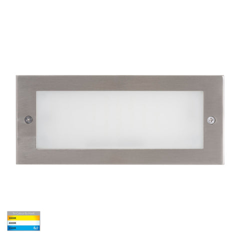 Bata 12v 10w CCT LED Recessed Brick Light 316 Stainless Steel Plain Face