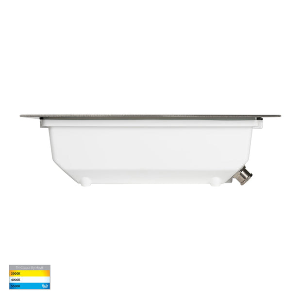 Bata 12v 10w CCT LED Recessed Brick Light 316 Stainless Steel Plain Face