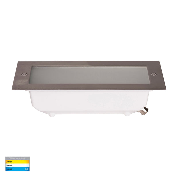 Bata 12v 10w CCT LED Recessed Brick Light 316 Stainless Steel Plain Face