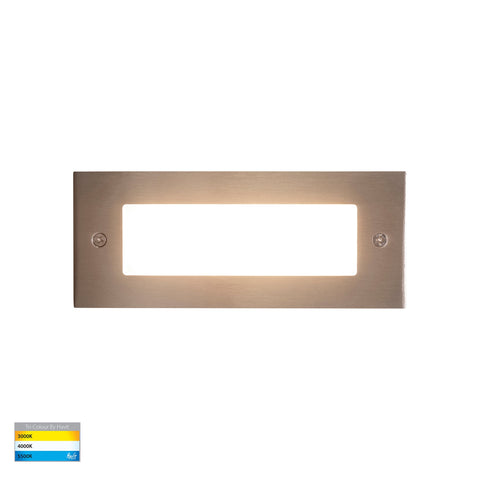Bata 12v 6w CCT LED Recessed Brick Light With 316 Stainless Steel Plain Face