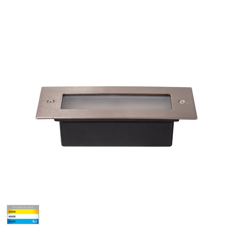 Bata 12v 6w CCT LED Recessed Brick Light With 316 Stainless Steel Plain Face