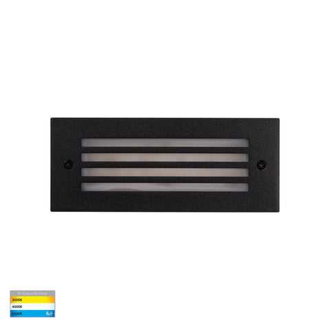 Bata 240v 6w CCT LED Recessed Brick Light with Black Grill Cover