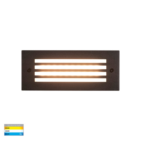 Bata 240v 6w CCT LED Recessed Brick Light with Black Grill Cover