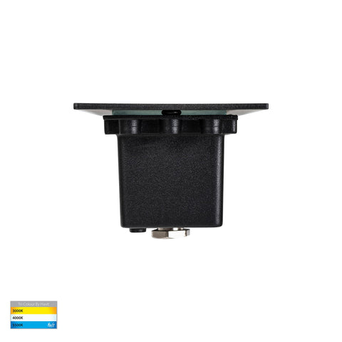 Bata 240v 6w CCT LED Recessed Brick Light with Black Grill Cover