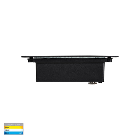 Bata 240v 6w CCT LED Recessed Brick Light with Black Grill Cover