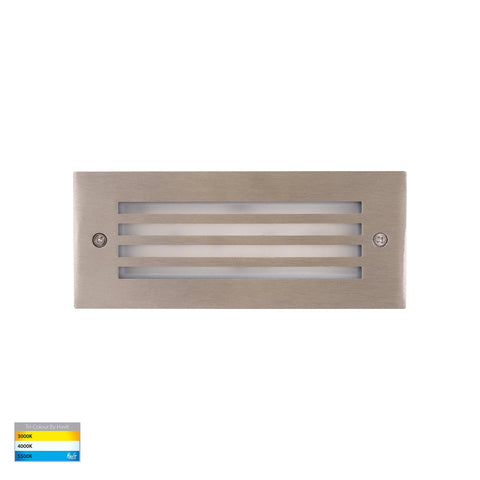 Bata 240v 6w CCT LED Recessed Brick Light with 316 Stainless Steel Grill Cover