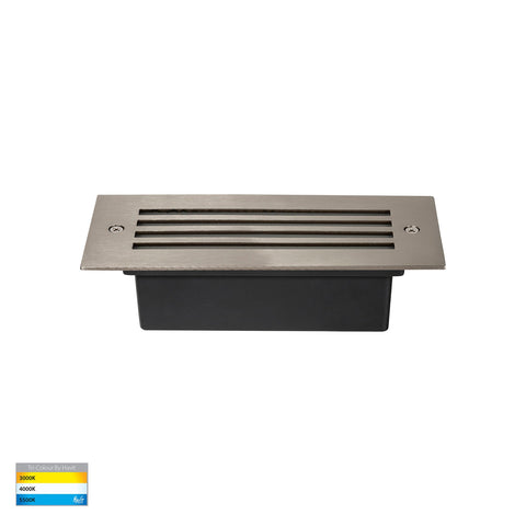 Bata 240v 6w CCT LED Recessed Brick Light with 316 Stainless Steel Grill Cover