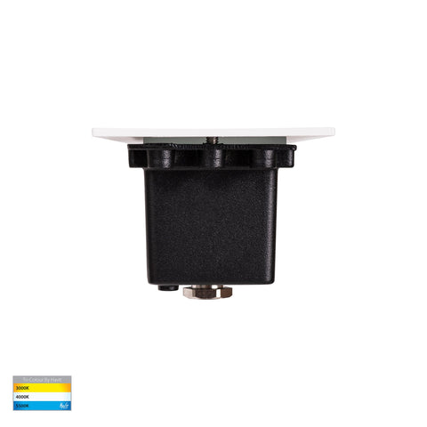 Bata 12v 6w CCT LED Recessed Brick Light with White Grill Cover