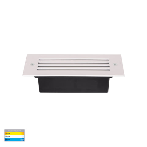 Bata 12v 6w CCT LED Recessed Brick Light with White Grill Cover