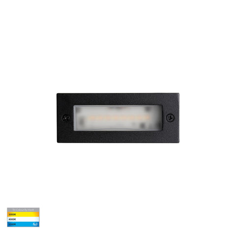 Bata 12v 3w CCT LED Recessed Brick Light With Black Plain Face