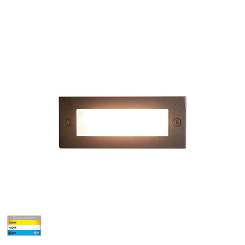 Bata 12v 3w CCT LED Recessed Brick Light With Black Plain Face
