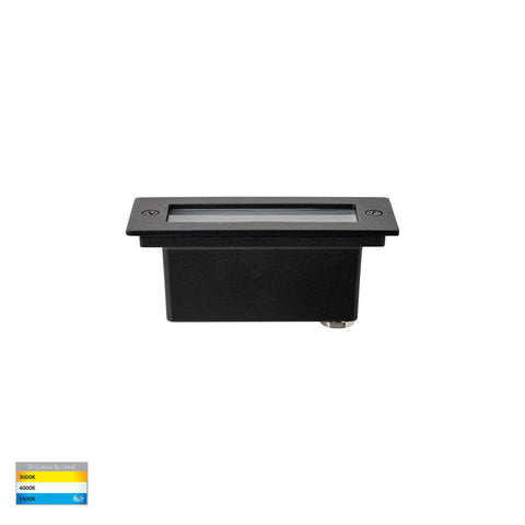 Bata 12v 3w CCT LED Recessed Brick Light With Black Plain Face