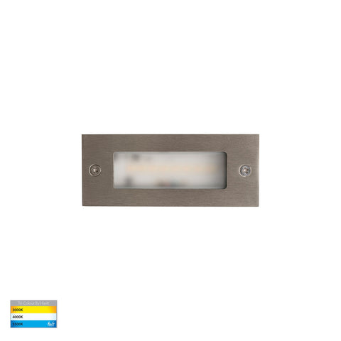 Bata 240v 3w CCT LED Recessed Brick Light With 316 Stainless Steel Plain Face