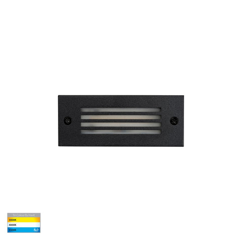Bata 12v 3w CCT LED Recessed Brick Light with Black Grill Cover
