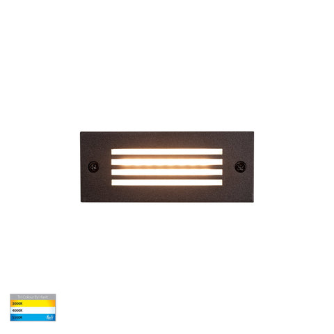 Bata 12v 3w CCT LED Recessed Brick Light with Black Grill Cover