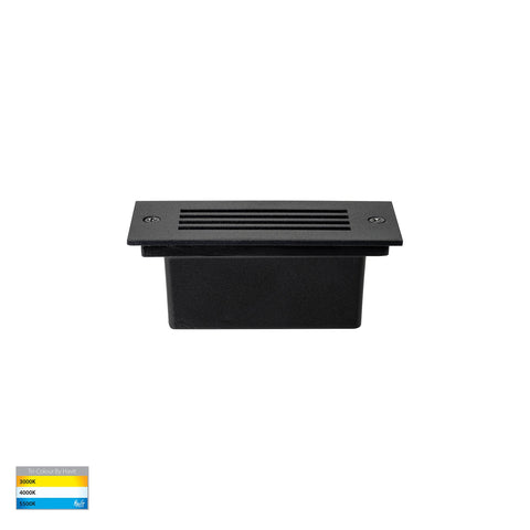 Bata 12v 3w CCT LED Recessed Brick Light with Black Grill Cover
