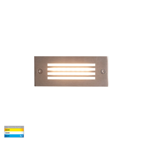 Bata 12v 3w CCT LED Recessed Brick Light with 316 Stainless Steel Grill Cover
