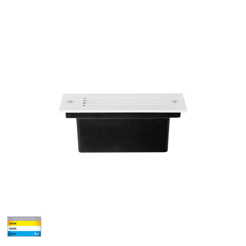 Bata 12v 3w CCT LED Recessed Brick Light With White Grill Cover