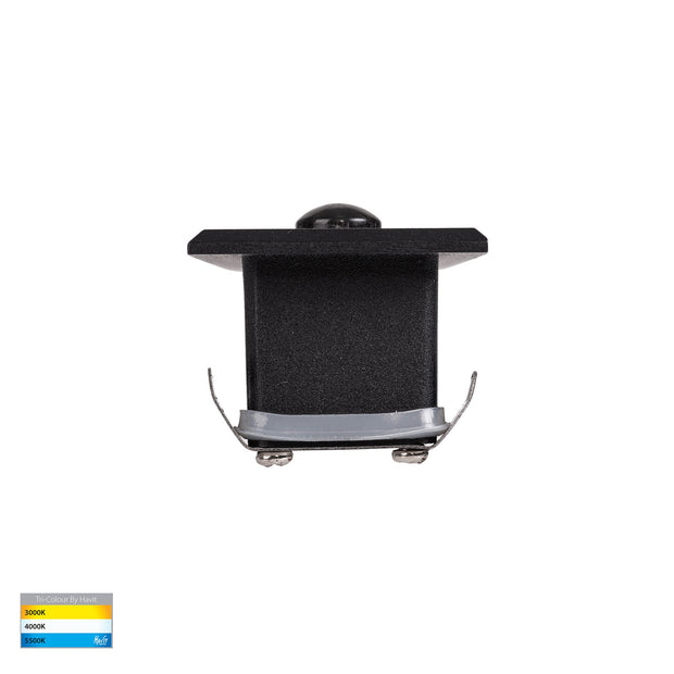 Paso 240v 3w 3CCT LED Recessed Large Rectangle Black Step Light with PIR Sensor