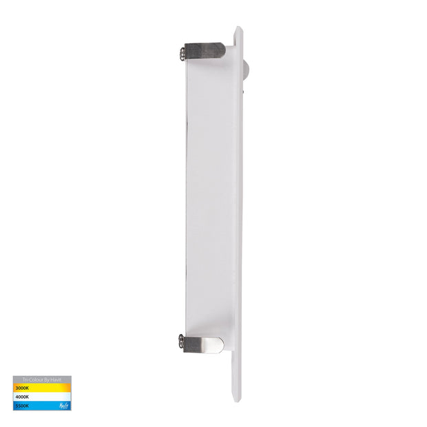 Paso 240v 3w 3CCT LED Recessed Large Rectangle White Step Light with PIR Sensor