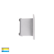 Trin 12v 1w 3CCT LED IP54 White Small Square Recessed Steplight