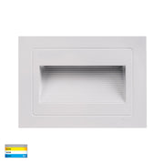 Trin 12v 5w 3CCT LED IP54 White Large Rectangle Recessed Steplight