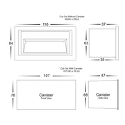 Trin 12v 5w 3CCT LED IP54 White Large Rectangle Recessed Steplight