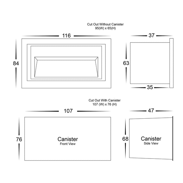 Trin 12v 5w 3CCT LED IP54 White Large Rectangle Recessed Steplight