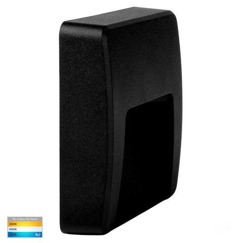 HV3222T-BLK Seefore Square Black Surface Mounted PC 3w CCT 12v Step Light