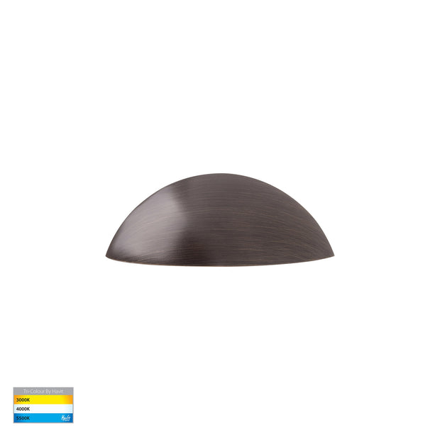 Curva 12V 3w 3CCT LED IP65 Curved Antique Brass Surface Mounted Wall Light