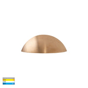 Curva 12V 3w 3CCT LED IP65 Curved Brass Surface Mounted Wall Light