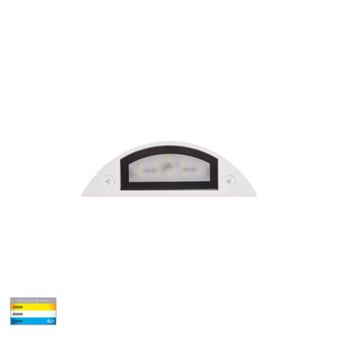 Curva 12V 3w 3CCT LED IP65 Curved White Surface Mounted Wall Light