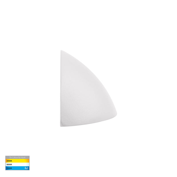 Curva 12V 3w 3CCT LED IP65 Curved White Surface Mounted Wall Light