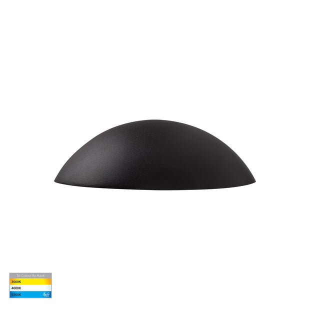 Curva 12V 5w 3CCT LED IP65 Curved Black Surface Mounted Wall Light